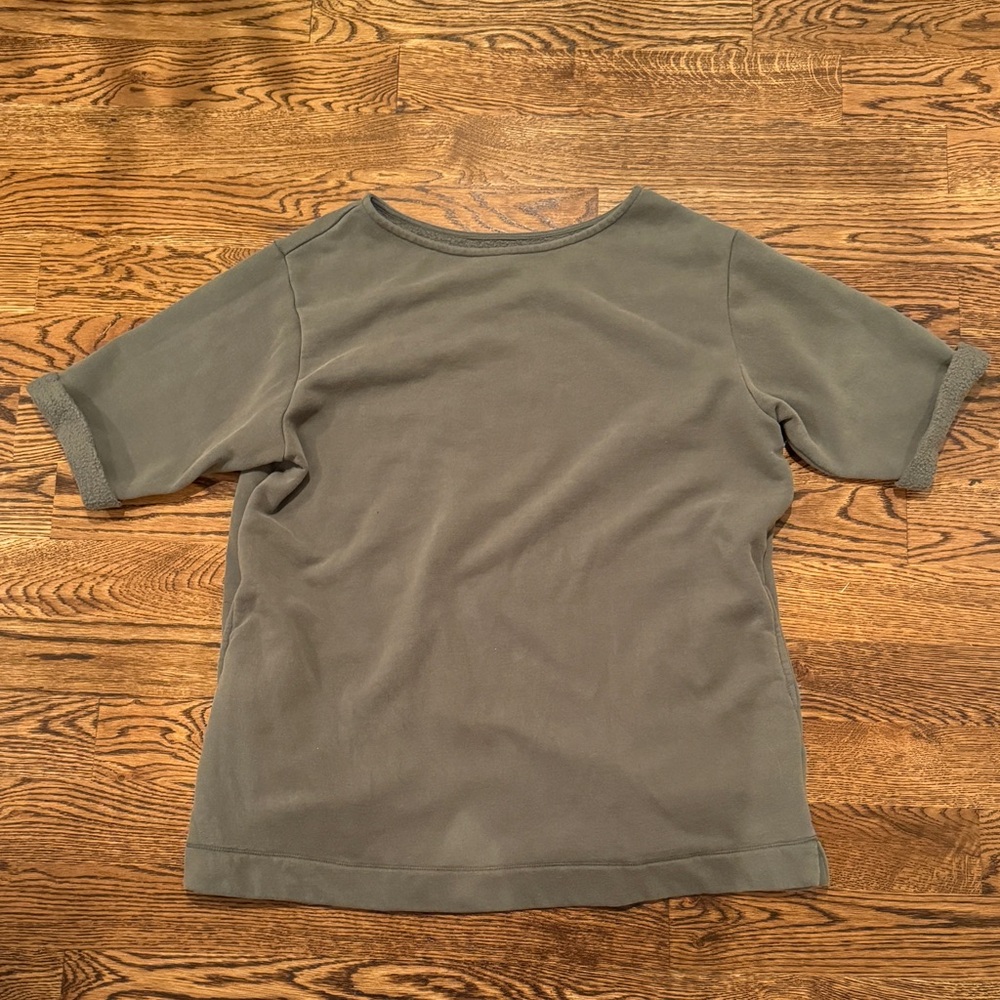 Urban Outfitters Green Short Sleeve sweatshirt oversized top cozy lounge top